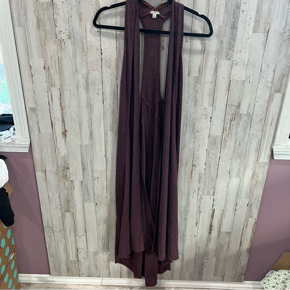 Ecote Urban Outfitters Orange Stripe Duster Open Vest Y2K